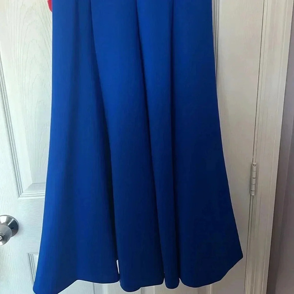 Calvin Klein Scuba Flare Royal Blue Dress Size 4 - Picture 9 of 10